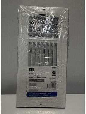 New RB 10 In X 4 In Sidewall Register  White Ceiling And Wall Register (2 Pcs)